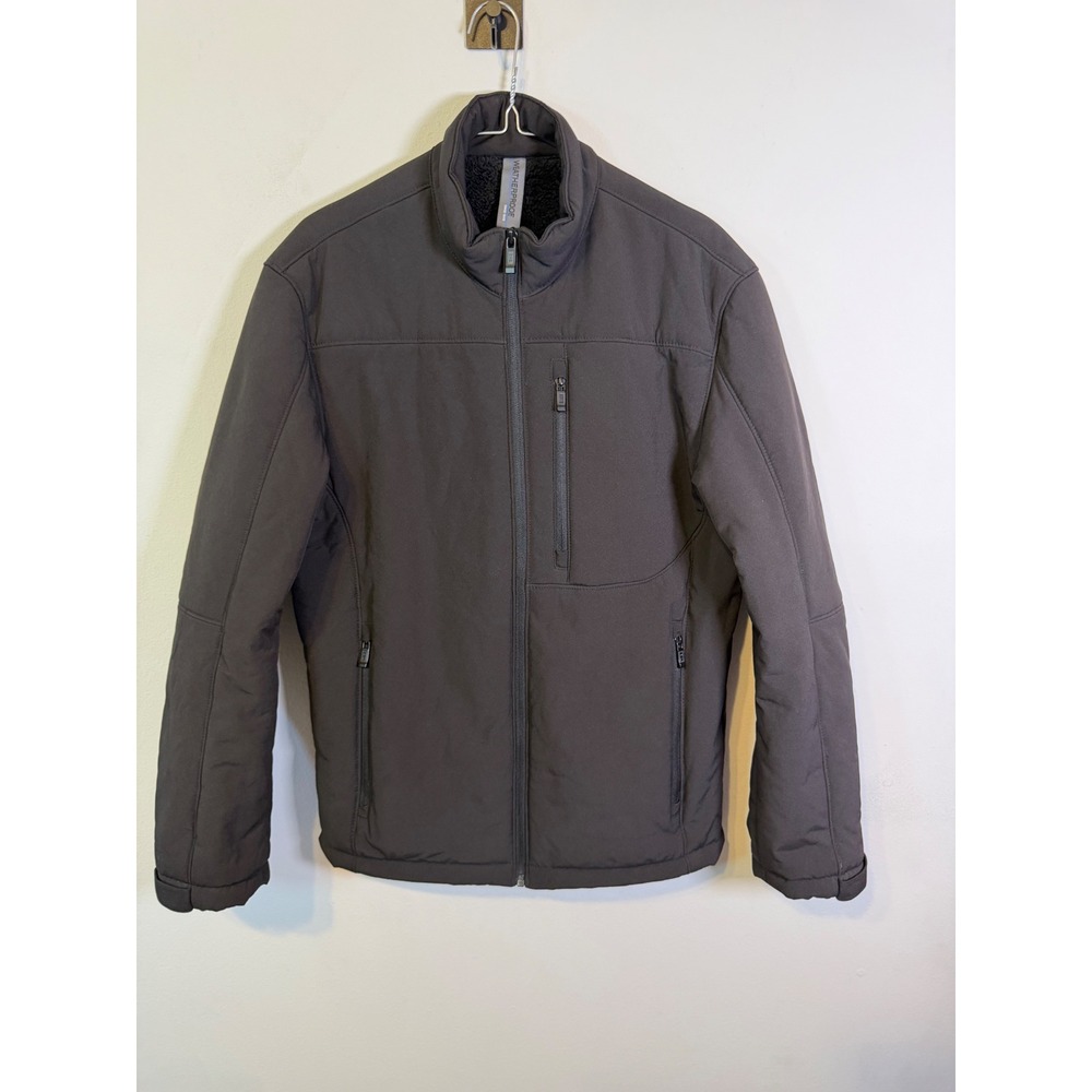 Weatherproof Mens Softshell Jacket Sherpa Lined Dark Gray Medium
